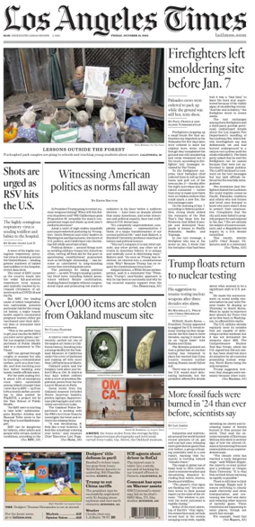 Cover of Los Angeles Times