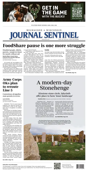 Cover of Milwaukee Journal Sentinel