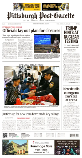 Cover of Pittsburgh Post-Gazette