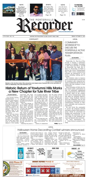 Cover of Porterville Recorder