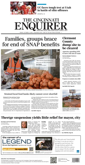 Cover of The Cincinnati Enquirer