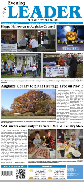 Cover of The Evening Leader