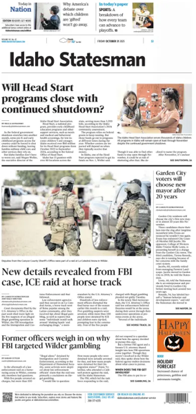 Cover of The Idaho Statesman