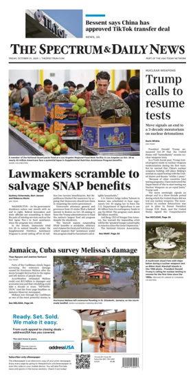 Cover of The Spectrum & Daily News