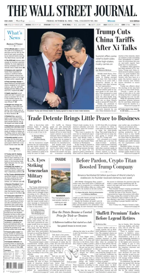Cover of The Wall Street Journal