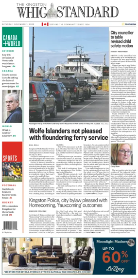 Cover of Kingston Whig-Standard