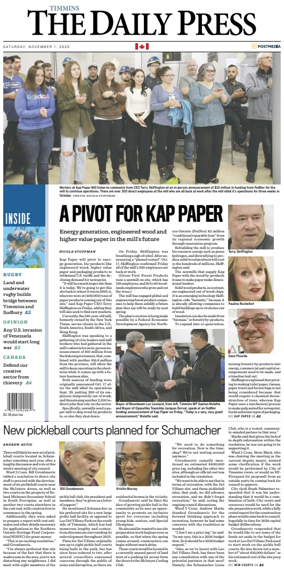 Cover of The Daily Press (Timmins)