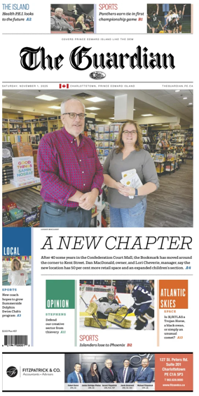Cover of The Guardian (Charlottetown)