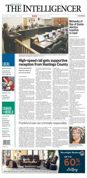 Cover of The Intelligencer (Belleville)