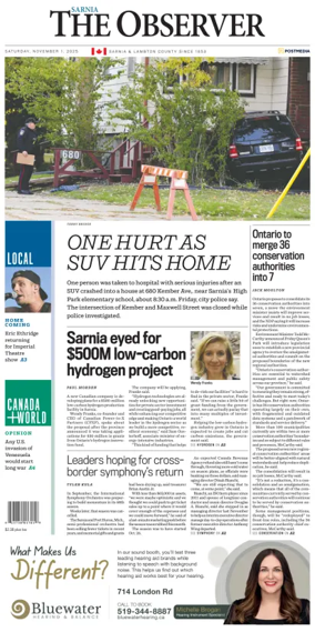 Cover of The Observer (Sarnia)