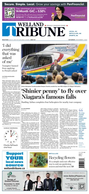 Cover of The Welland Tribune