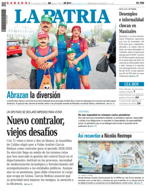 Cover of La Patria (Colombia)