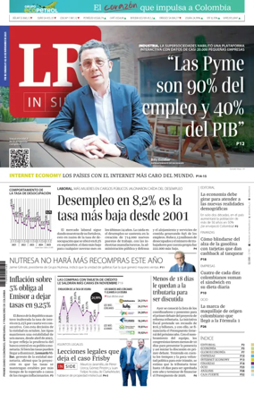Cover of La Republica (Colombia)
