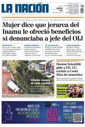 Cover of La Nacion (Costa Rica)