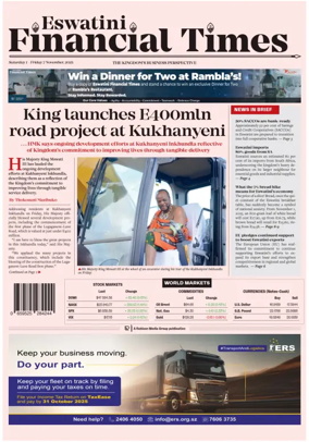 Cover of Eswatini Financial Times