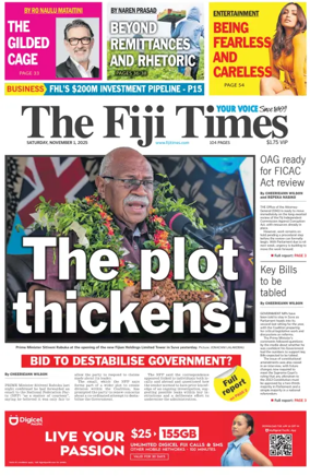 Cover of The Fiji Times
