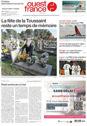 Cover of Ouest France (Challans / Saint-Gilles-Croix-de-Vie)