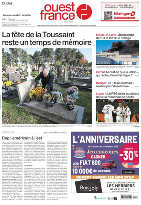 Cover of Ouest France (Cholet)