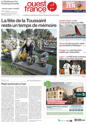 Cover of Ouest France (La Roche-sur-Yon)