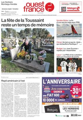 Cover of Ouest France (Les Herbiers / Montaigu)