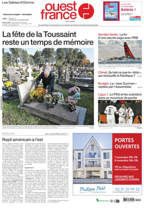 Cover of Ouest France (Les Sables-d'Olonne)