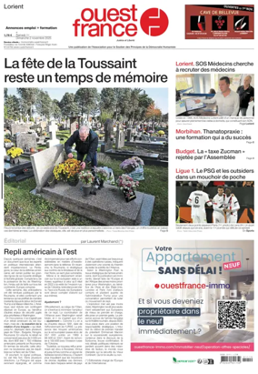 Cover of Ouest France (Lorient)
