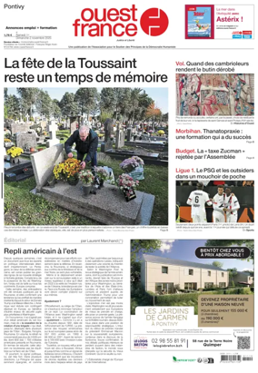 Cover of Ouest France (Pontivy)