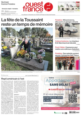 Cover of Ouest France (Quimper)