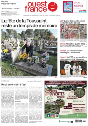 Cover of Ouest France (Redon / Pays de Vilaine)