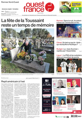 Cover of Ouest France (Rennes Nord)