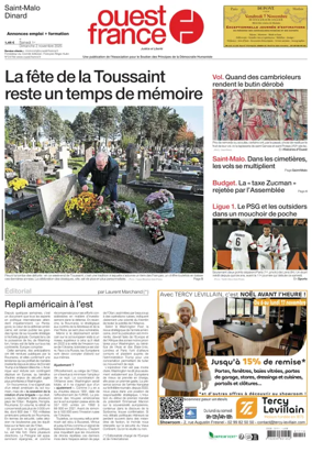 Cover of Ouest France (Saint-Malo)