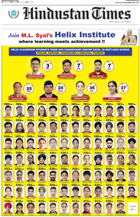 Cover of Hindustan Times (Chandigarh)