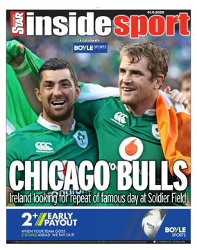 Cover of Irish Daily Star - Inside Sport