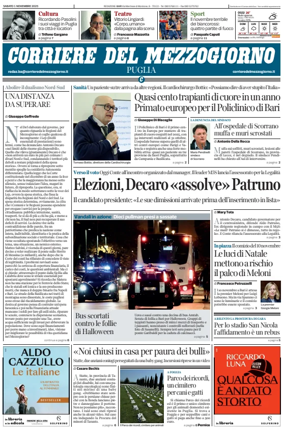 Cover of Corriere del Mezzogiorno (Puglia)