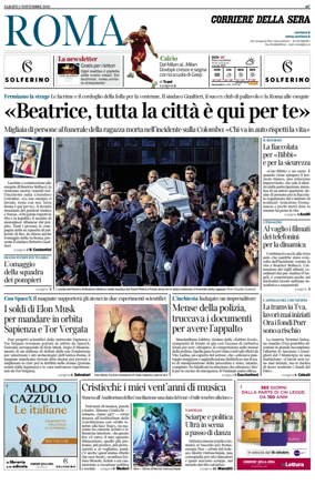 Cover of Corriere della Sera (Roma)