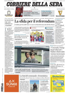 Cover of Corriere della Sera 