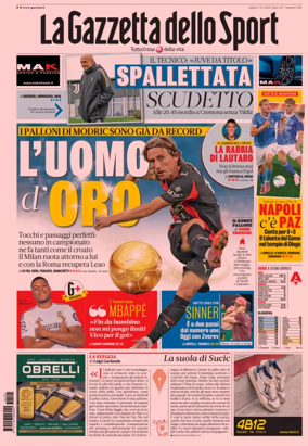 Cover of La Gazzetta dello Sport 
