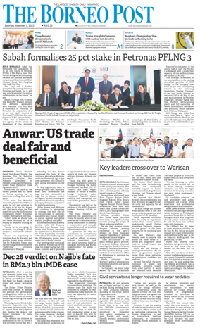 Cover of The Borneo Post (Sabah)