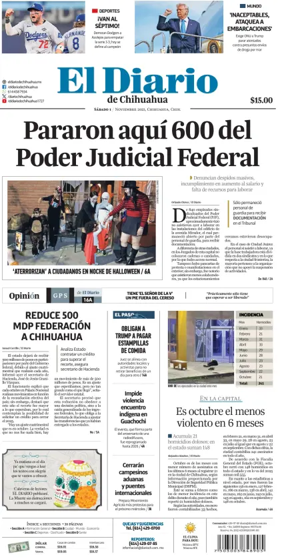 Cover of El Diario de Chihuahua