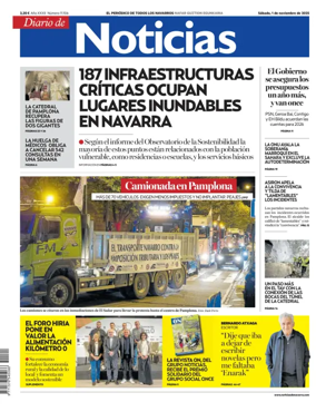 Cover of Diario de Noticias (Spain)