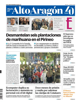 Cover of Diario del Alto Aragón