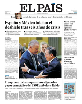 Cover of El País (Nacional)
