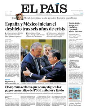 Cover of El País (Valencia)