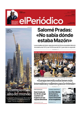 Cover of El Periódico de Catalunya (Castellano)