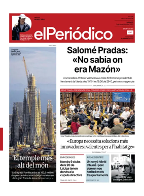 Cover of El Periódico de Catalunya (Català)