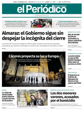 Cover of El Periódico Extremadura