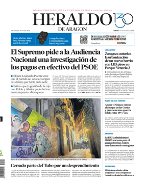 Cover of Heraldo de Aragón