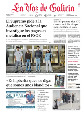 Cover of La Voz de Galicia (Ferrol)