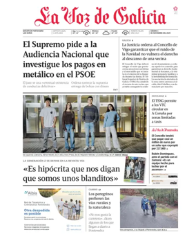 Cover of La Voz de Galicia (Pontevedra)