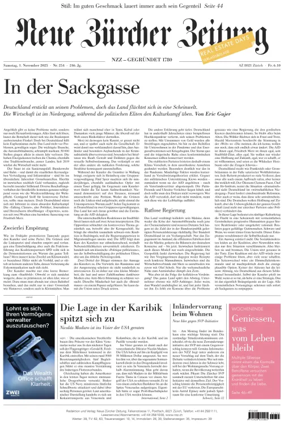 Cover of Neue Zürcher Zeitung